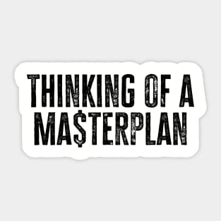 Old School Hip Hop Thinking of a Master Plan, Rap Lyric Sticker